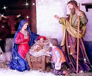 Weihnachten- Krippenstall der heiligen Familie